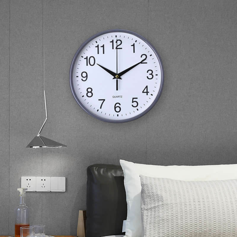 Wall Wall Clock Plastic Round 8inch Simple Fashionable Bedroom Living Room Digital Pointer Scale Round Clock