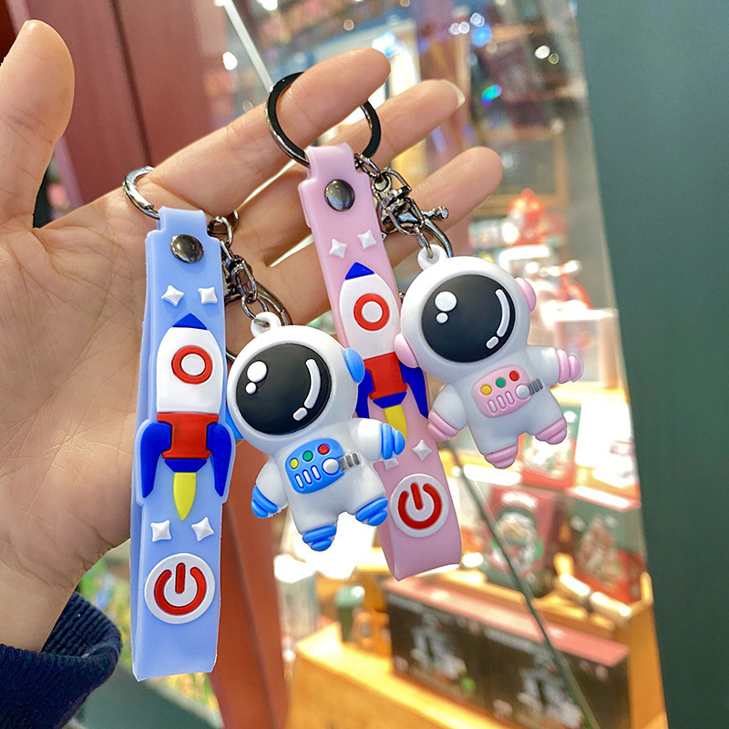 Picture of Spot cartoon astronaut keychain ornaments cute schoolbag anti-lost spaceman doll pendant handbag accessories