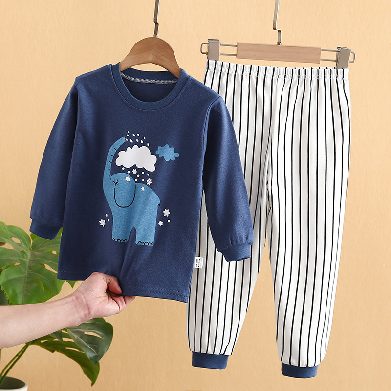 Picture of Children's underwear suit new boys and girls autumn and winter pajamas baby autumn clothes autumn pants home clothes children's clothing wholesale generation
