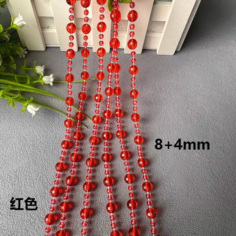 Picture of Acrylic bead curtain line curtain wedding road lead crystal string wedding scene stage ceiling decoration diy door curtain partition