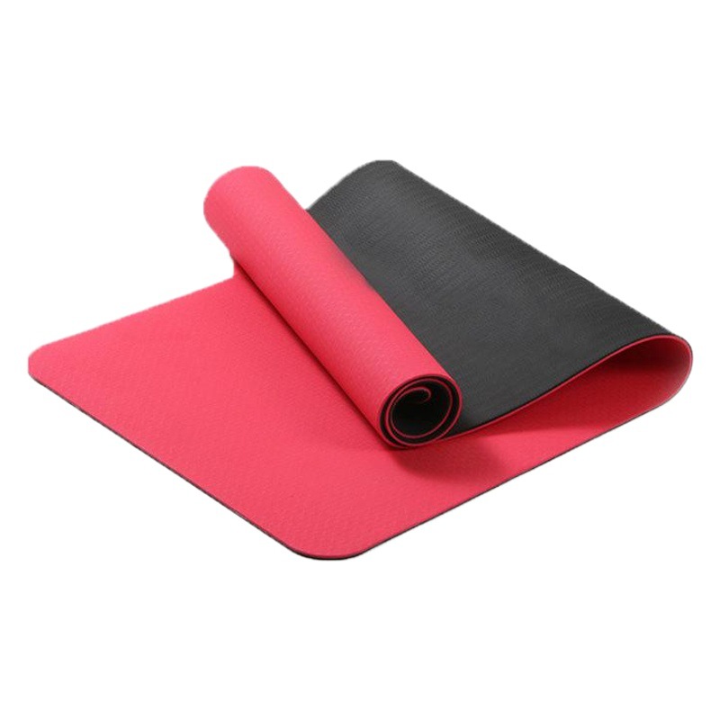 Spot Manufacturer Wholesale Tpe Two-Color Yoga Mat 183*61*0.6 Sports Fitness Mat Portable Dance Practice Mat