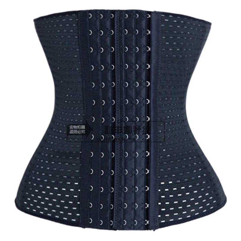 Foreign Trade Ready Stock All-Season Waist Trainer with Non-Curling Steel Boning, Slimming Waist Belt with Six Rows of 13 Buckles for Tummy Control and Body Shaping