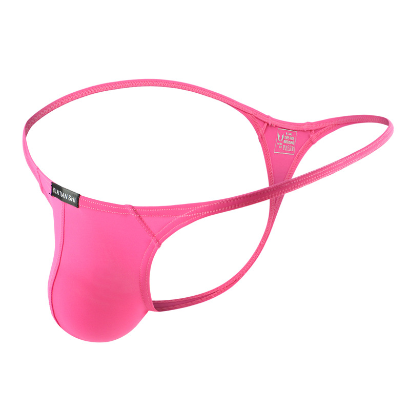 Picture of Bath Love Angel Men's Sexy Underwear Nylon Breathable Solid Color Low Waist Thong Men's Gay Underwear Spot Wholesale