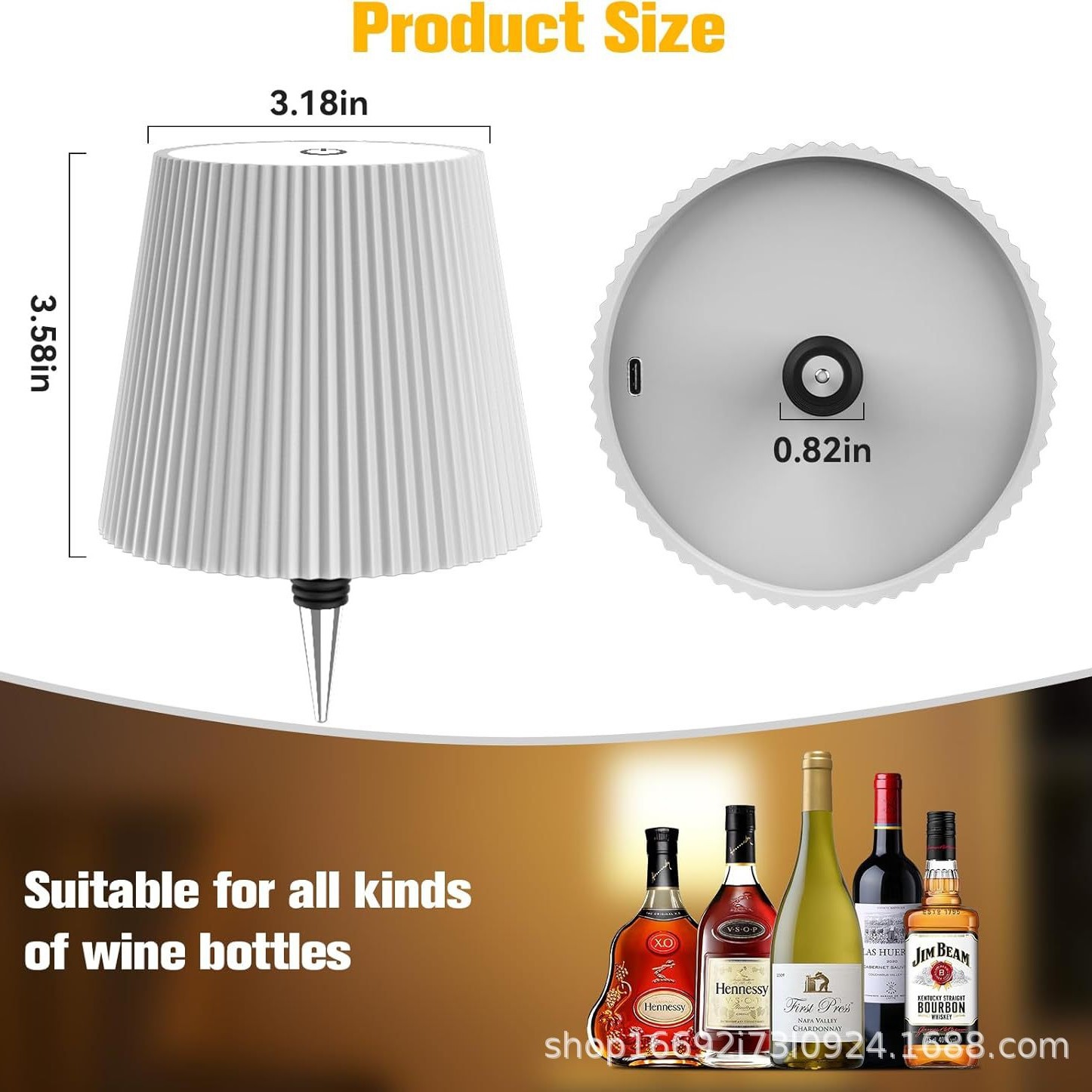 Cross-Border Wine Bottle Lamp, Embedded Lamp Holder, Bar Restaurant Atmosphere Creative Night Light, Dining Table Decoration Table Lamp, Atmosphere Lamp