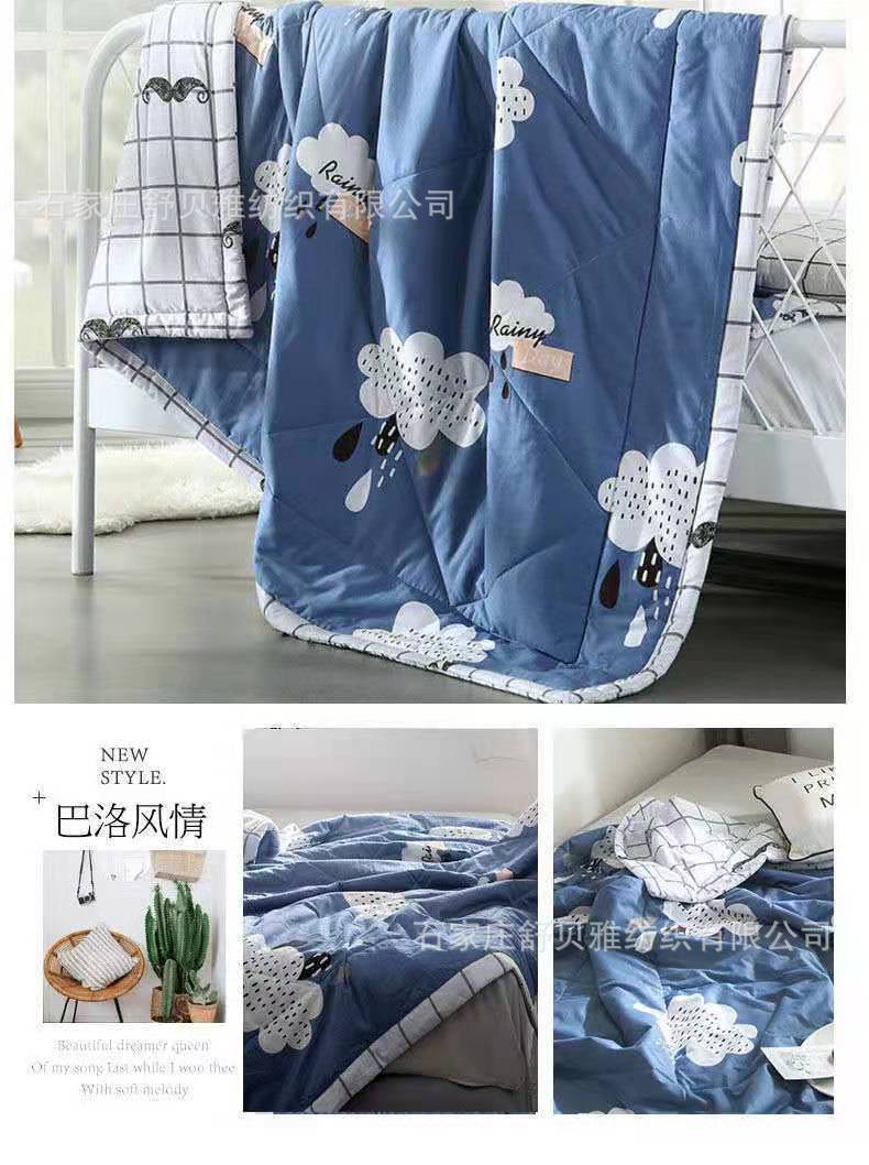 Picture of New Summer Cool Quilt Air-Conditioned Quilt Single and Double Thin Quilt Company Welfare Gift Quilt Spring & Fall Quilt Core Machine Washable