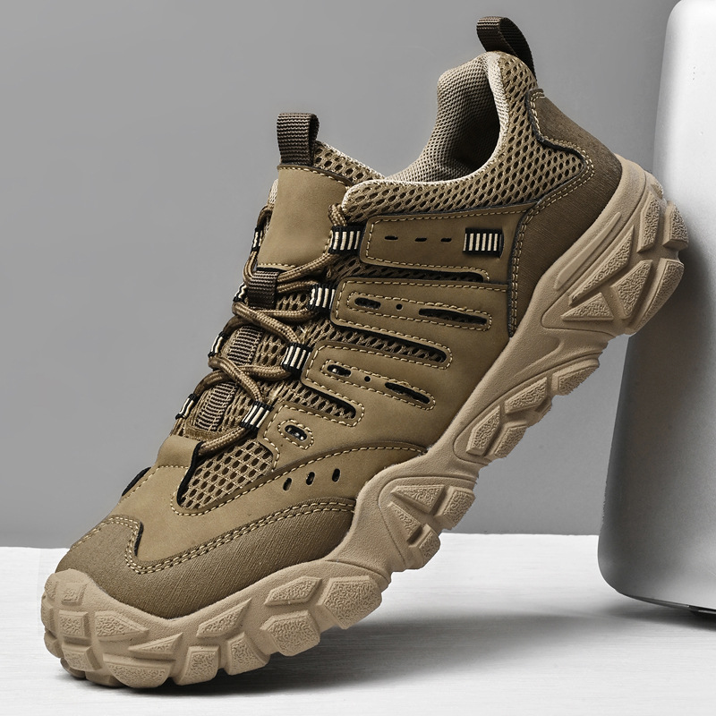 Cross-Border Sandals Men's New Summer Breathable Mesh Beach Wading Shoes Men's Non-Slip Outdoor Sports River Tracing Shoes