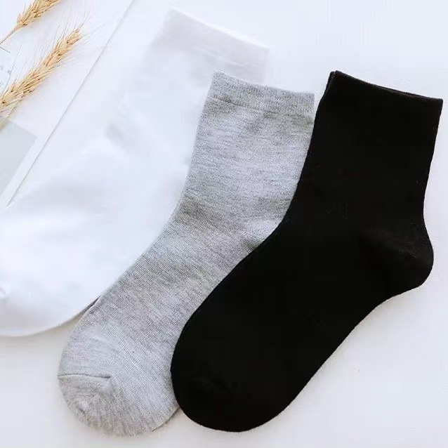 100 pair of solid color tube Joker stockings men's and women's socks lazy people wash-free disposable stall factory direct socks batch