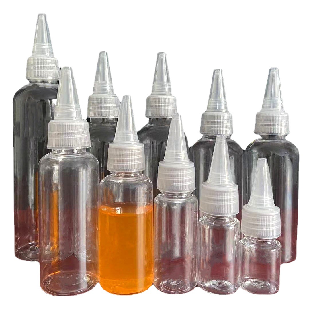 Spot 30 50 100ml squeeze bottle color bottle transparent plastic pointed nose bottle emulsion pigment bottle