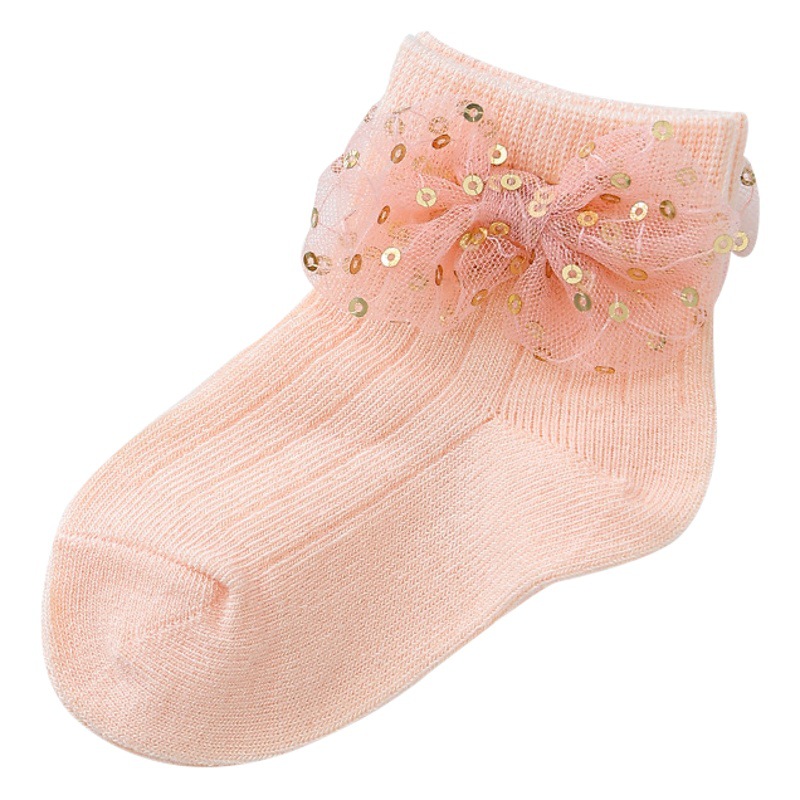 23 Baby Lace Socks Bow Girl Princess Socks Stylist Korean Style Baby Cotton Socks Spring and Autumn Summer Girl Socks