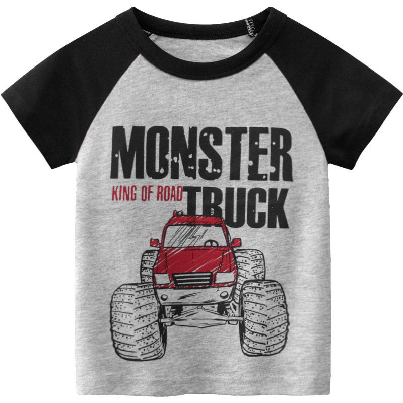 Picture of 27Kids children's clothing summer new boys short sleeve jacket wholesale Korean T-shirt children's clothes a generation of hair