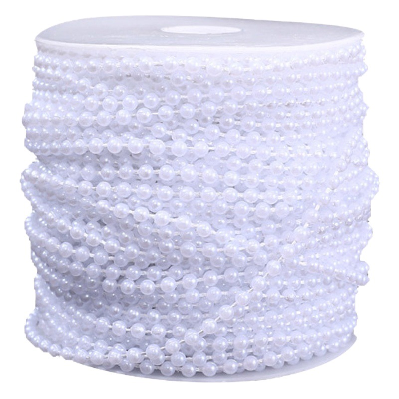 Round string beads wedding decoration pearl chain accessories flowers gift bag decorations bouquet diy curtain shape