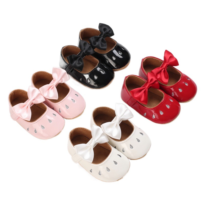 Spring and Autumn 0-1 Year Old Baby Girl Cute Princess Soft Toddler Shoes with Velcro