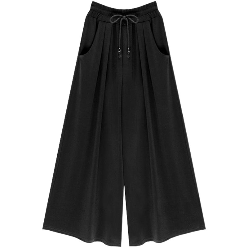 Spring and summer wide leg pants 200kg fat mm pants Europe and the United States plus fat plus size women's loose casual pants wide leg pants