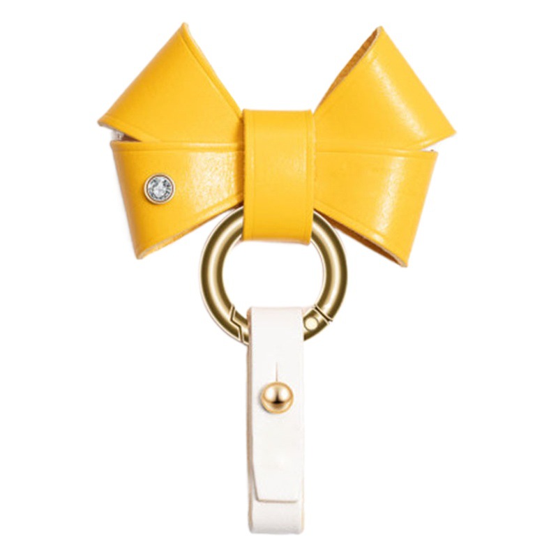 Car Key Chain Pendant Women's Key Chain Ins Popular Cute Bag Pendant Leather Bow Gift