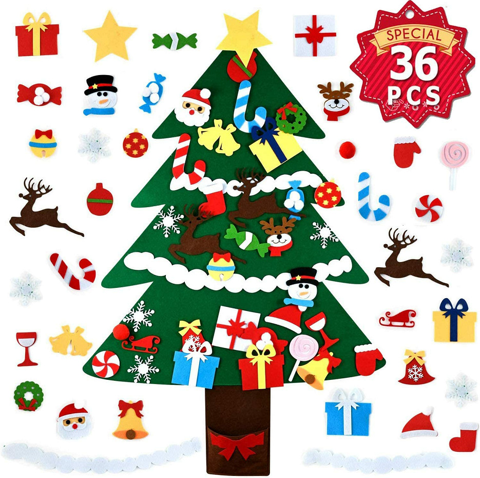 Factory supply felt Christmas tree diy children's decorations felt Christmas tree diy Christmas tree Christmas pendant