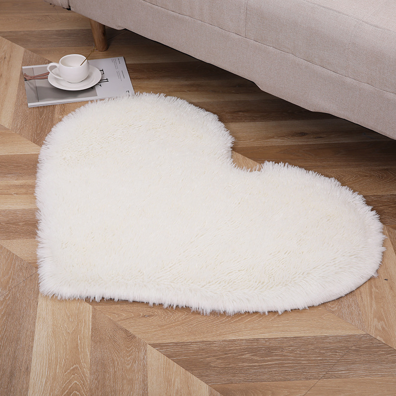 Picture of Modern Simple Silk Fool Love Carpet Bedroom PVpile Carpet Living Room Balcony Plush Mat Cross-border Supply