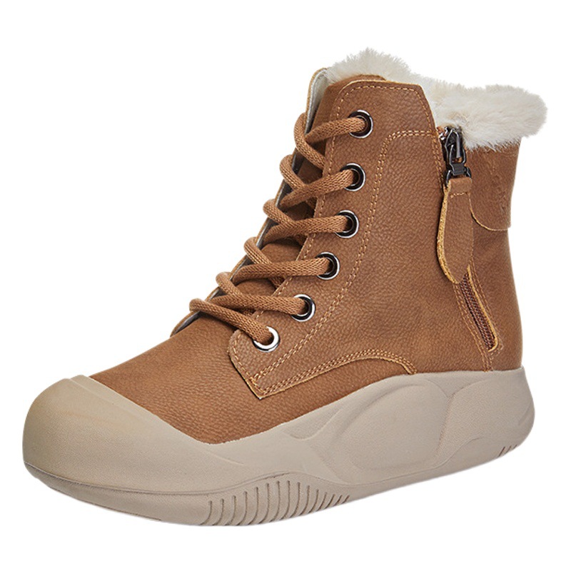 2023 New Fashion snow boots Women's Martin boots all-match thick bottom cotton fleece-lined warm cotton shoes