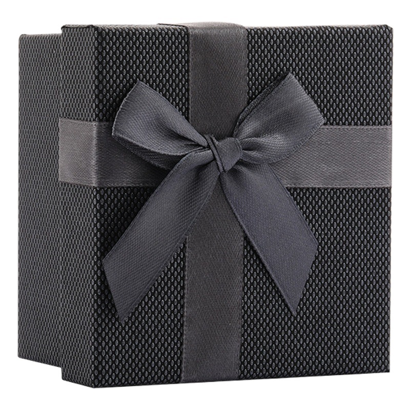 Factory New Bow Gift Box Square Business Gift Box Valentine's Day Gift Box Bow Jewelry Box