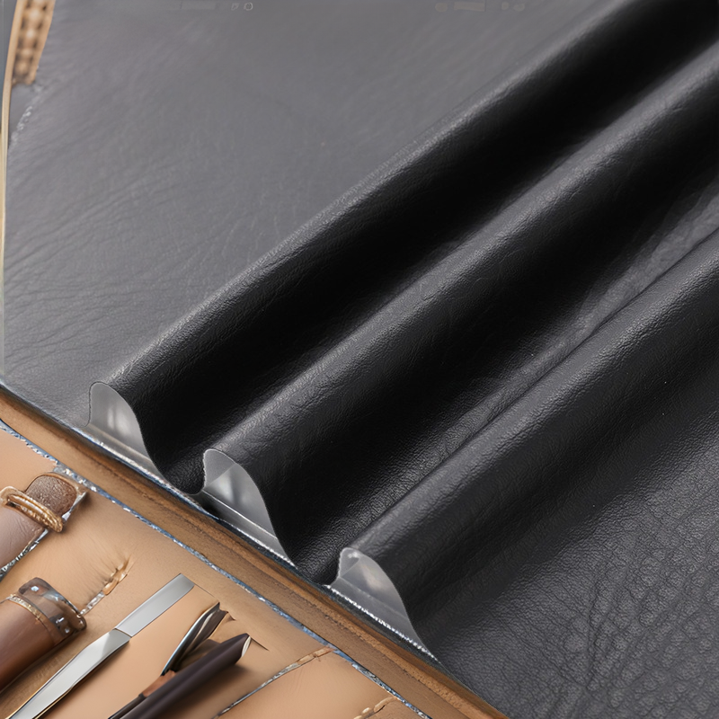 Pvc Saddle Leather Elephant Pattern Black Elastic Soft Leather Furniture Upholstery Soft Seat Cushion Cover Pu Material Sofa Elastic and Wear-Resistant