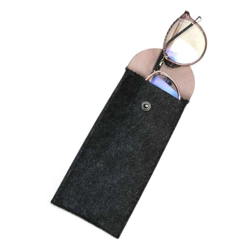 Manufacturers supply leather felt glasses bag simple felt bag sunglasses storage bag