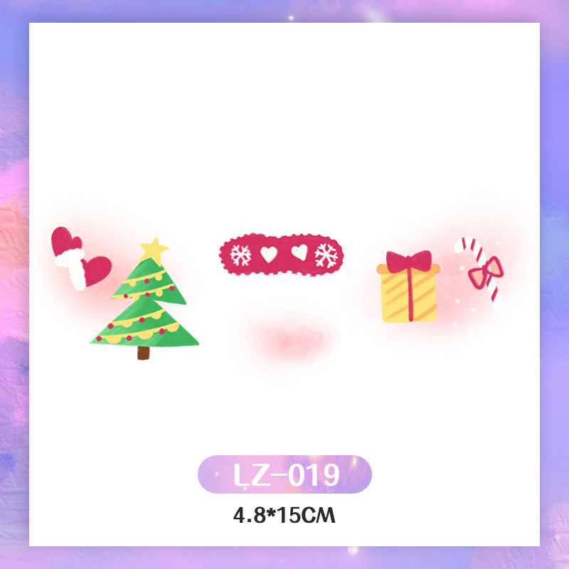 Picture of New Year's Day girl cute face makeup New year new year Creative face stickers love blush cute makeup stickers tattoo stickers
