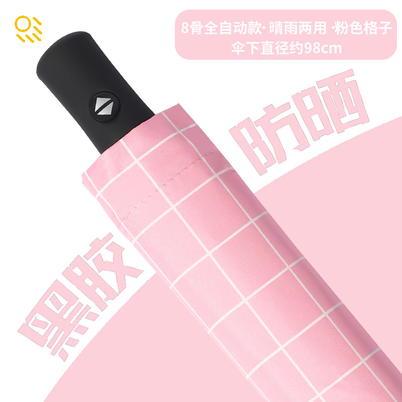 Picture of A large number of wholesale automatic umbrella women's folding dual-purpose umbrella sunscreen UV protection sun umbrella printable advertising