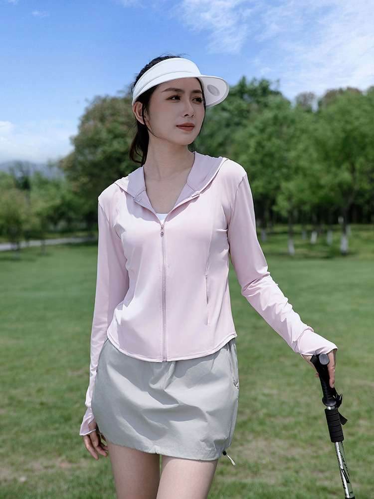 Picture of Summer Sun Protection Clothing for Women, Slim Fit, Uv Protection Hooded Jacket, Outdoor Sports Sun Protection Clothing, Slimming, Sunshade, Lightweight