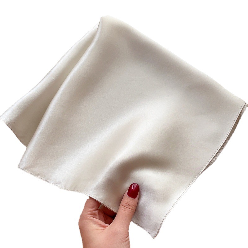 Picture of [Solid color] silk Mulberry silk small square scarf women's versatile spring and autumn scarf with suit wholesale
