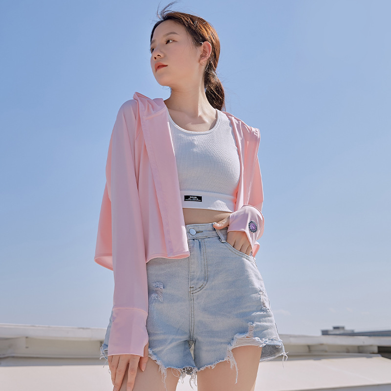 Picture of Women's Sunscreen Clothing 2025 New Summer Thin Anti-ultraviolet Breathable Ice Silk Sunscreen Clothing Blouse Short Jacket