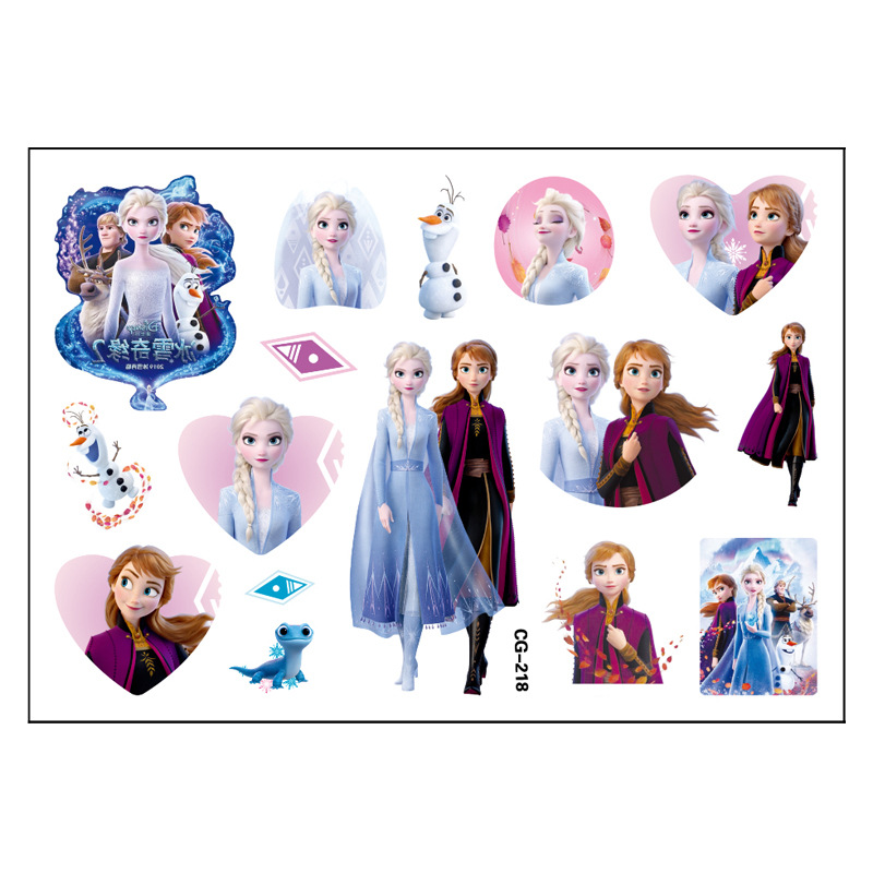 Picture of Frozen Aisha Princess Anna Xuebao Children Tattoo Sticker Birthday Party Tattoo Sticker Water Transfer Sticker