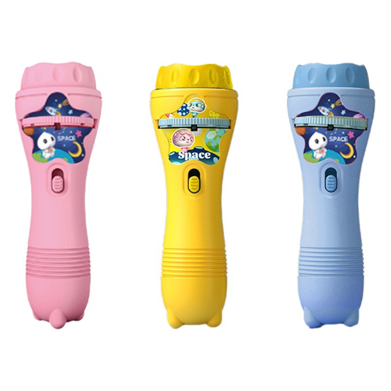 Children's projection flashlight luminous slide baby early education educational toys gifts night market stall supply wholesale