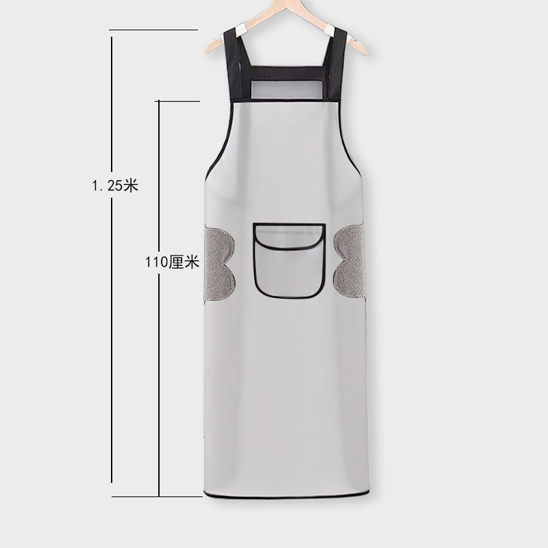 Picture of Long waterproof oil apron adult household kitchen cooking large men's and women's aquatic dishwashing restaurant work clothes wholesale