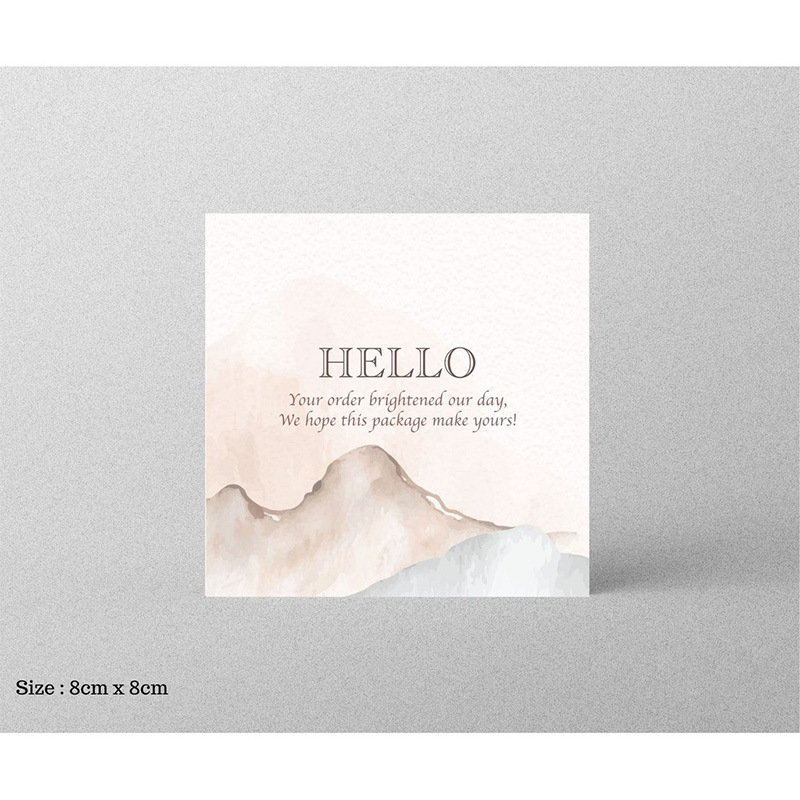 Picture of 30 Sheets/Pack Square Simple Thank You Cards Coated Paper Business Cards Gift Packaging Decorative Cards English Mini Thank You Cards