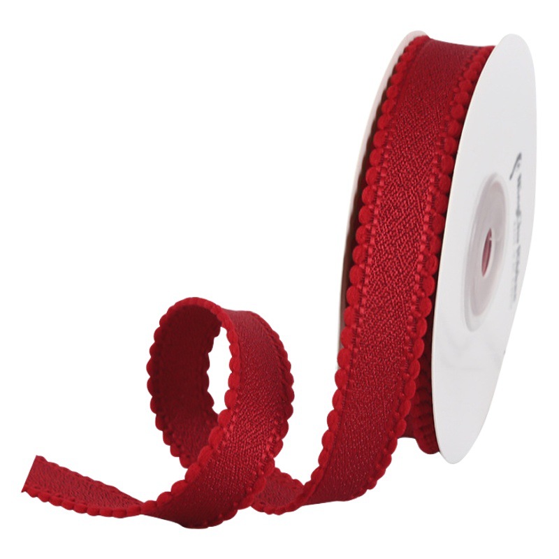 Bubble edge Pearl cotton ribbon cloth ribbon lace ribbon ribbon bouquet gift packaging DIY handmade bow