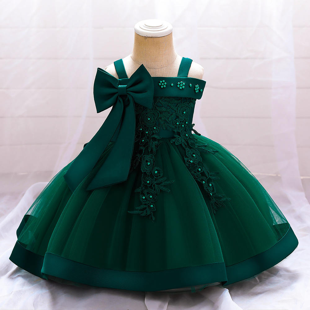 Picture of Amazon's Best-Selling Girls' Dress Suspender Children's Dress Beaded Embroidered Princess Dress Mesh Dress Summer New Style