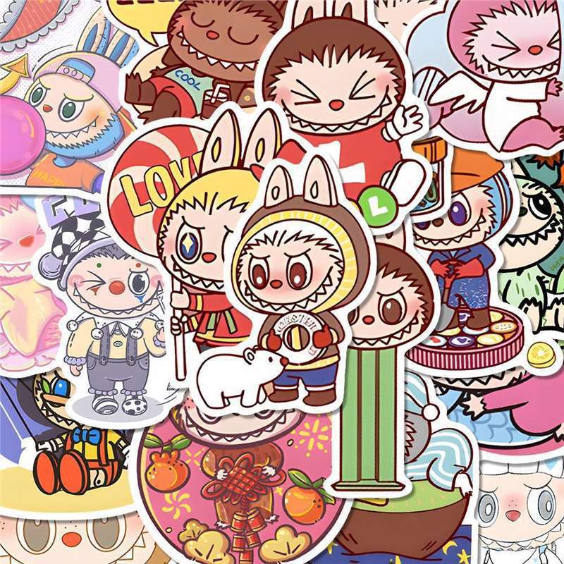 Rab cloth chasing diffuse series cartoon stickers 50 children's cute creative stickers hand account material stickers