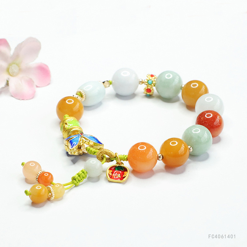 Juyu Natural A Jade Bracelet Colorful Jade Bracelet Live Welfare Wholesale FC4061401