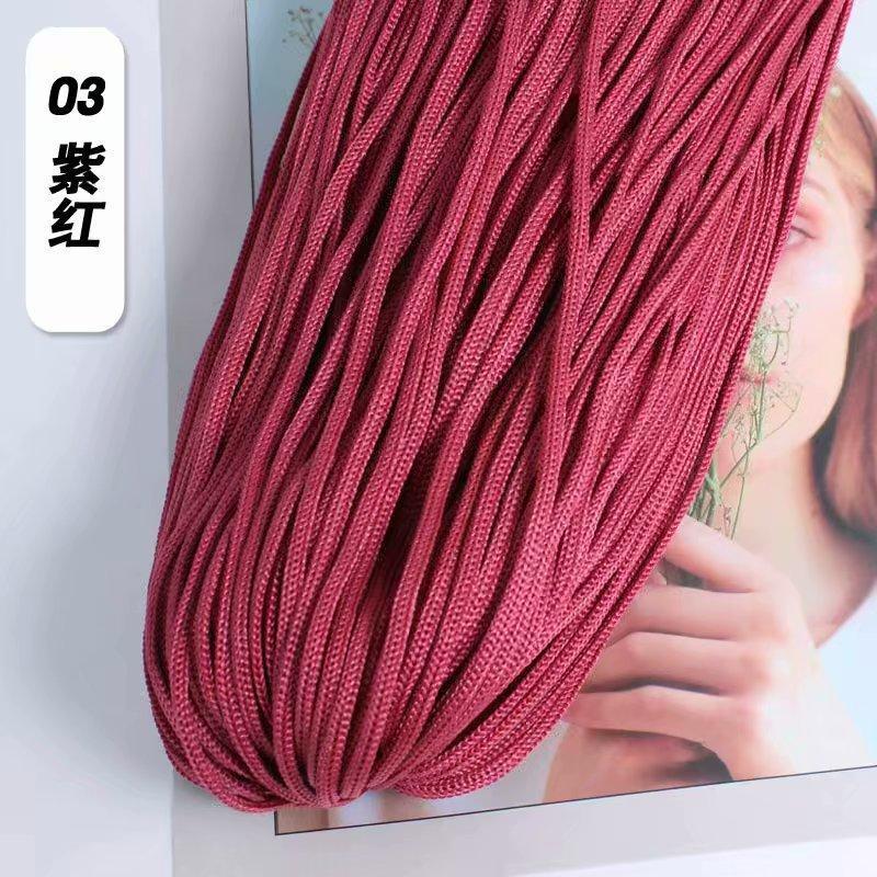 Picture of Light body thread ice silk thread hook hat hook thick hollow thread bright silk thread hand-woven off-shelf sun hat thick wool