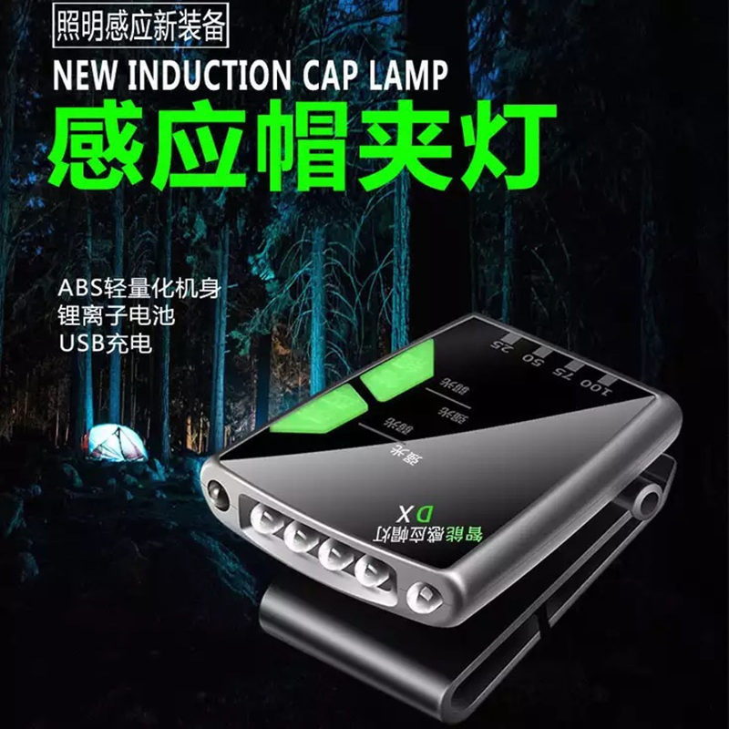 Induction Headlight Night Fishing Lamp Headlight Super Bright Infrared Waterproof Wave Switch Fishing Lamp Night Fishing Led Clip Cap Lamp Factory