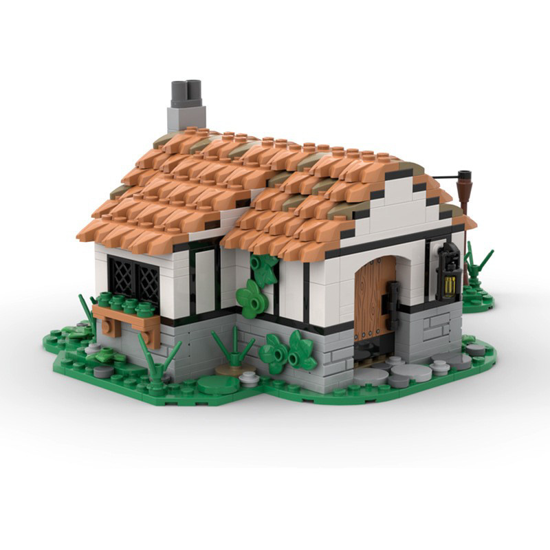 Compatible with Lego MOC-120724 domestic building blocks small medieval cottage Castle assembled suit toys