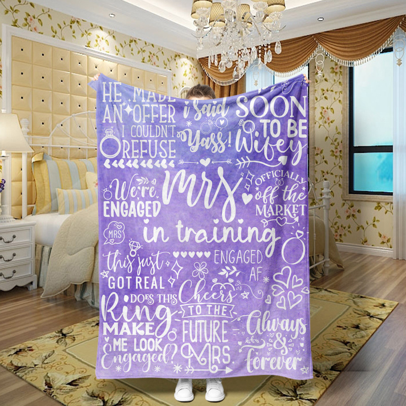 Picture of Family love teachers and students girlfriends love message flannel blanket summer air conditioning blanket autumn and winter nap printing blanket
