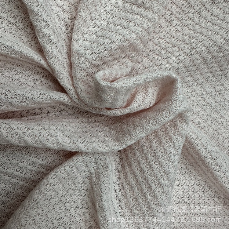 Spot supply knitted polyester waffle 5*4 knitted polyester weiwaffle honeycomb fabric Plaid jacquard fabric