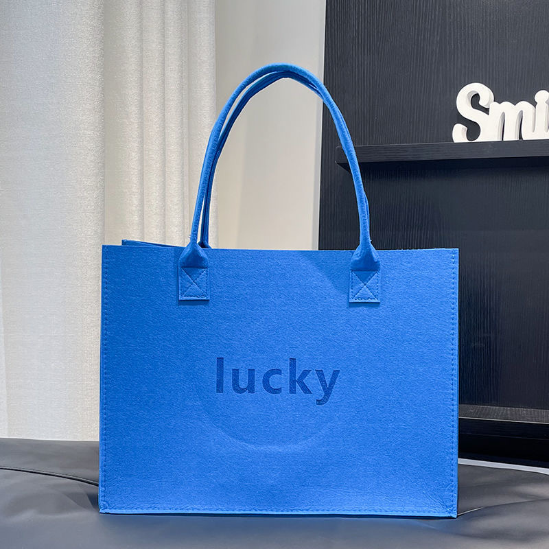 Picture of Felt bag large capacity felt handbag Internet celebrity same style felt tote bag hand gift exclusive logo felt bag