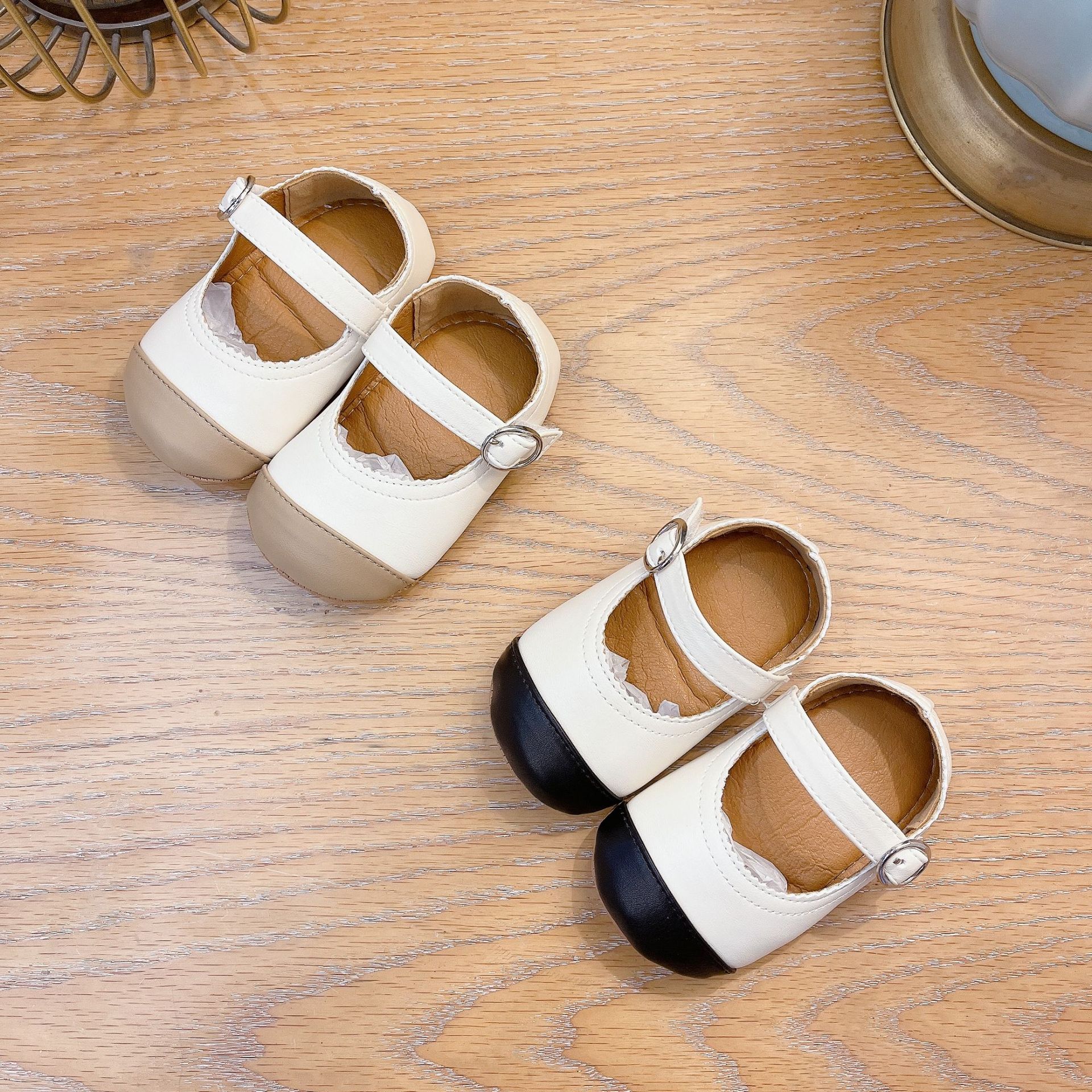 Korean Style Baby Princess Shoes 0-2 Years Old Girls' Small Leather Shoes Infant Toddler Shoes Soft Sole Non-Slip Children's Shoes Breathable and Non-Slip