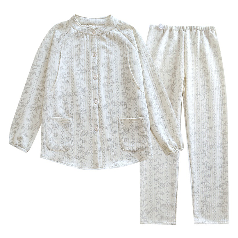 Air layer autumn and winter confinement clothing small stand collar breastfeeding suit