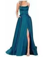 Picture of 2023 Amazon European and American cross-border new bridesmaid dress long dress small tail strap solid color banquet evening dress