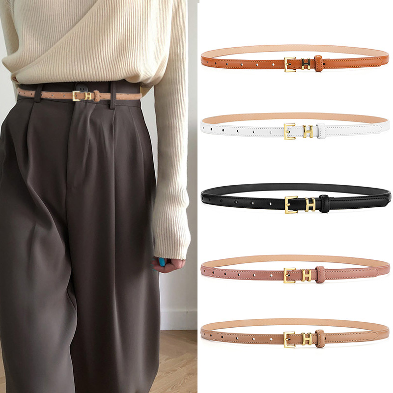 New Women's Belt Fashion All-match Thin Belt Korean Style Simple Dress Girls' Belt with Jeans Belt