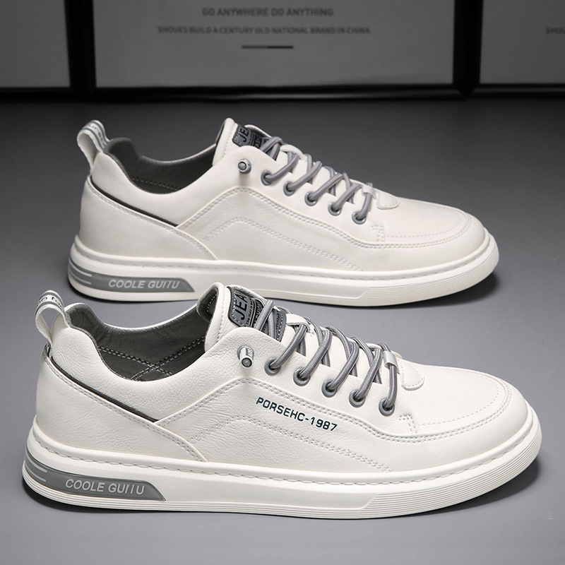 Picture of Men's Shoes 2025 New Summer Men's Casual Leather Shoes Korean Style Trendy Easiest for Match Sports Shoes Men's Small White Shoes