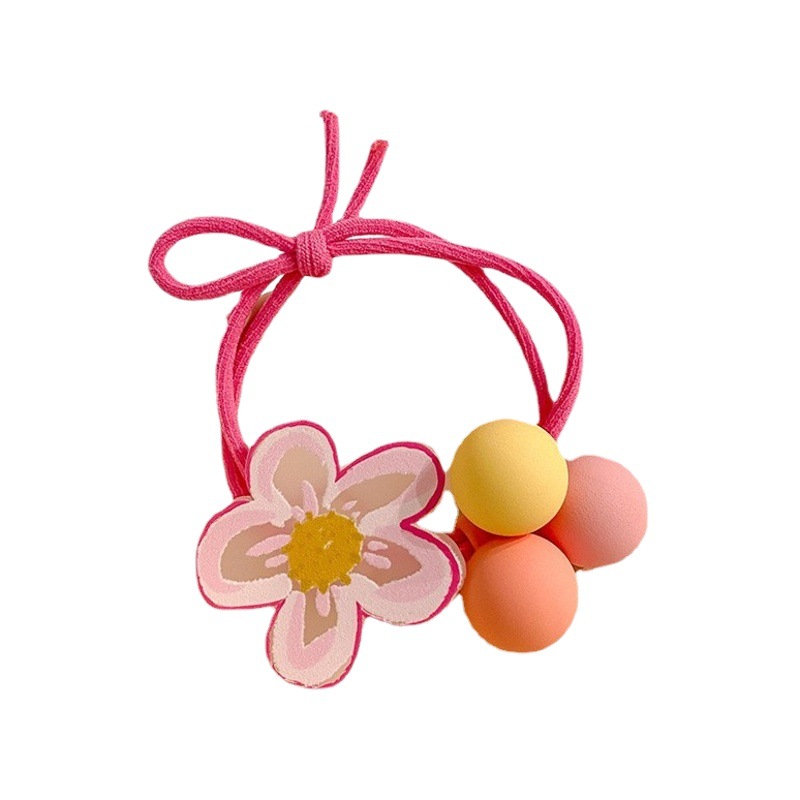 Korean Girl's Hair Ring Baby's Hair Rope Does Not Hit Hair Rope Little Girl's Pony Tail Hair Rope Children's High Elastic Rubber Tendons