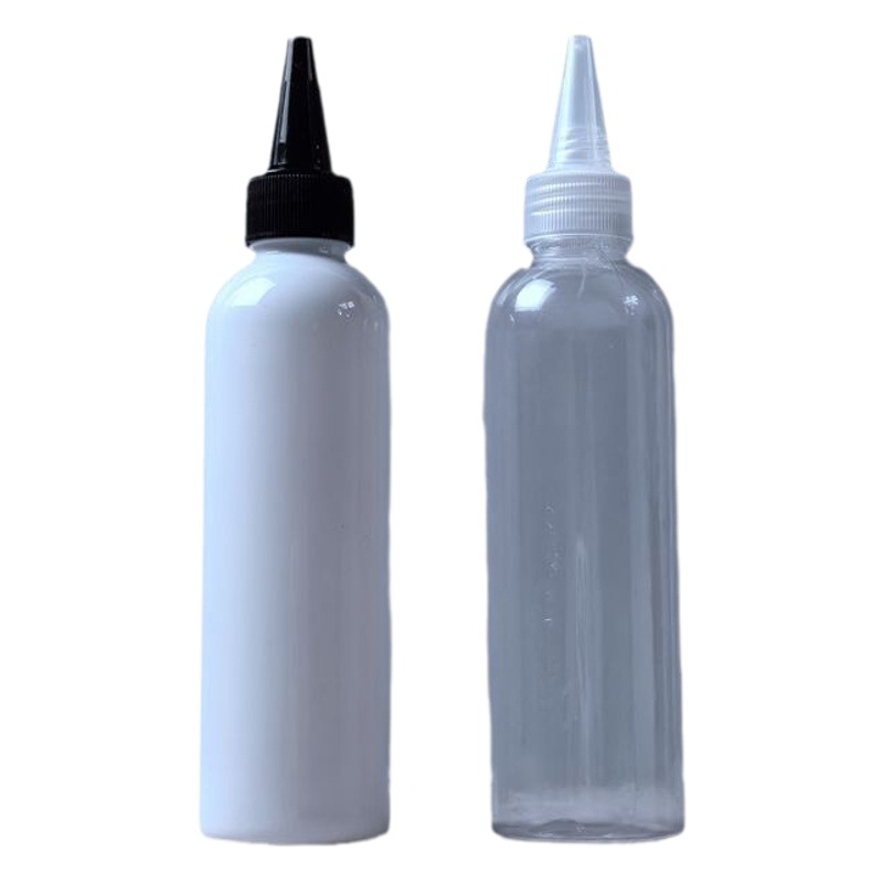 Thickened 200ml pointed bottle pet plastic bottle pigment sub-bottle dispensing bottle plastic squeeze bottle